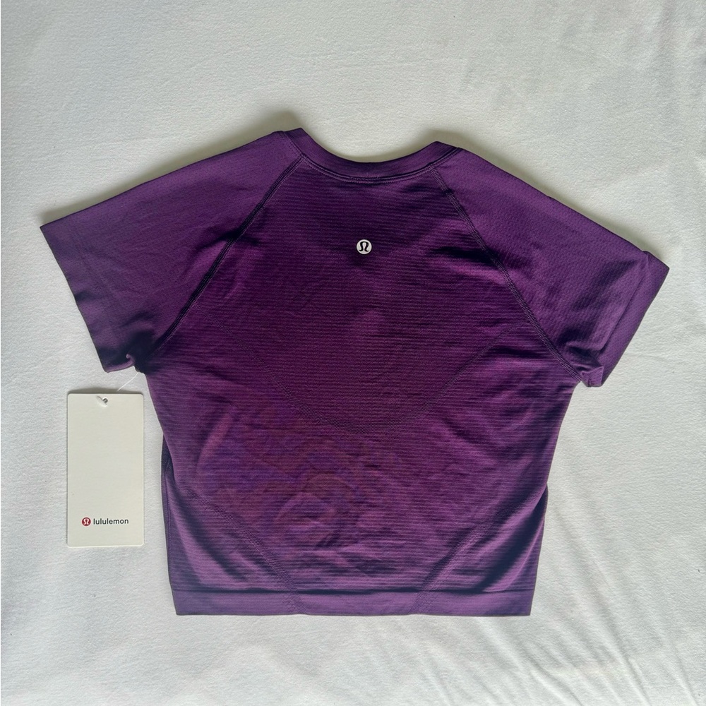 NWT Lulu Lemon Purple Swiftly Tech Cropped Short Sleeve 2.0